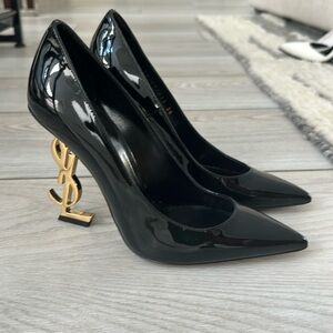 Black YSL heels